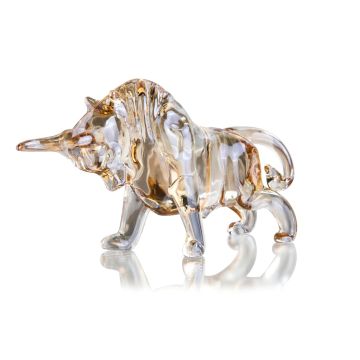 Crystal figure bull gold-plated 13x7cm