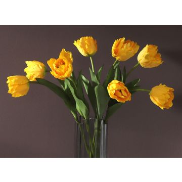 Tulpen gelb Kunstblume 60cm, wie echt/Stück, real touch