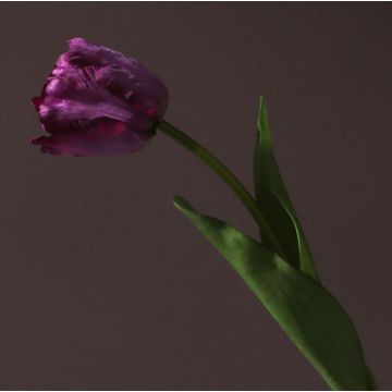 Tulipes violettes fleur artificielle 60cm, comme une vraie/pièce, real touch