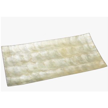 Maritime decoration tray white mother-of-pearl 40x20cm