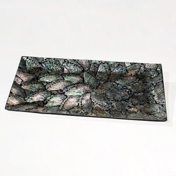 Marine Dekoration Tablett Abalone Perlmutt 37x17cm
