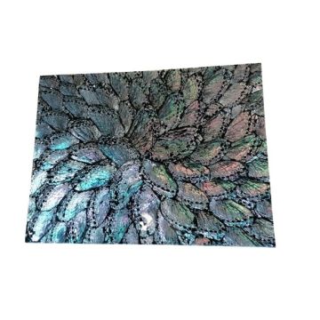 Marine decoration placemat abalone mother-of-pearl 40x30cm