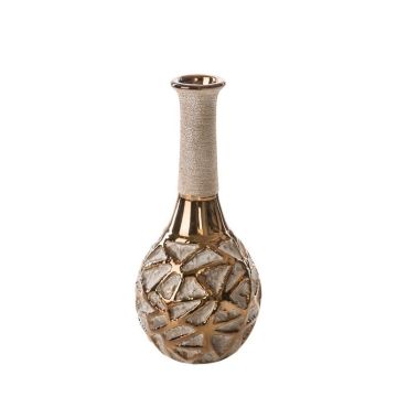 Vase aus Keramik, 30cm, kupfer, Deko