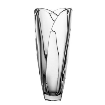 "Globus" vase en cristal, 25.50 cm, cristal de Bohème, vase à fleurs, massif, Bohemia