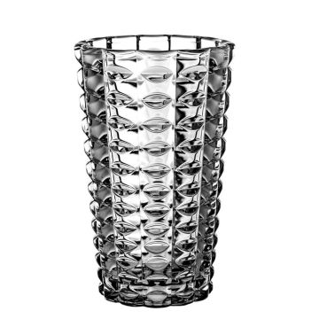 "Diamond" vase en cristal, 20.50 cm, cristal de bohème, vase à fleurs, Bohemia