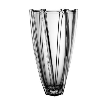 "Infinity" vase en cristal, 35.50cm, moderne, massif, cristal de Bohème, Bohemia