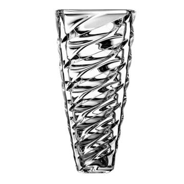 "Facet" crystal vase, 30 cm, Bohemian crystal, solid, Bohemia