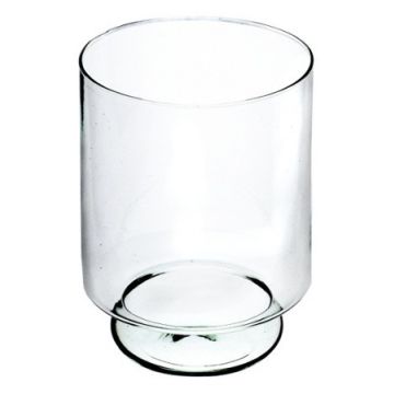 Glass vase, 27 cm, recycled glass, handmade