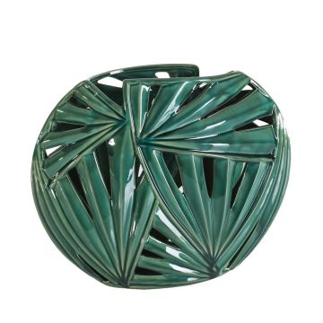 Ceramic vase, 31 cm, leaf style, modern