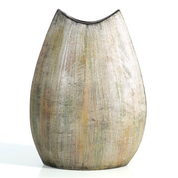 Ceramic vase, 34 cm, antique color, decorative vase