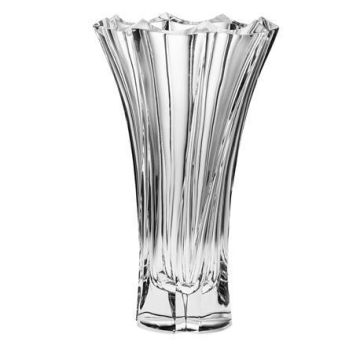 "Bromelias" vase en cristal, 30.50 cm, cristal de Bohème, vase de fleurs