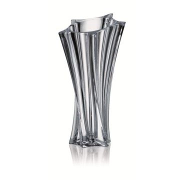 "Yoko" vase en cristal, 28cm, cristal de bohème, verre, vase à fleurs, massif, Bohemia