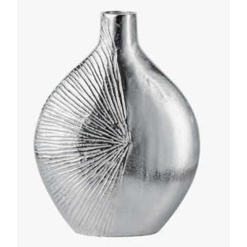 Vase, massiv Metall, 31cm, Silber