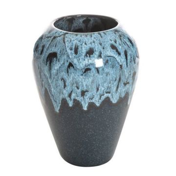 Ceramic vase, 27 cm, classic, blue, navy blue