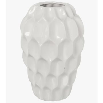 Floor vase, ceramic, 25x41cm, white