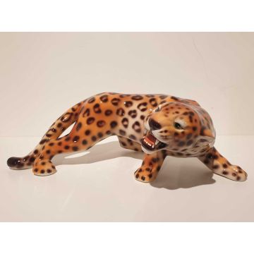 Leopard lurking 40x20x14cm nautral look