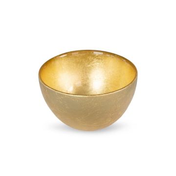 Glass bowl in gold 12cm