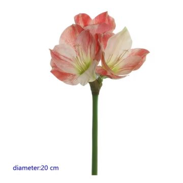 Kunst Amaryllis Weihnachtsdekoration ca.60cm rosa