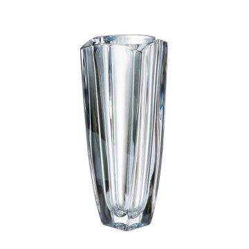 "Arezzo" crystal vase, 33cm, Bohemian crystal, solid, modern, Bohemia