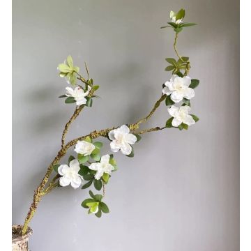 Azalea, artificial flower, azalea branch, white, 95cm