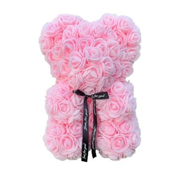 Rose beard approx. 25 cm light pink, with bow