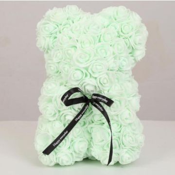 Rose beard approx. 25 cm mint green with bow