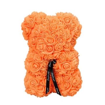 Rosenbear env. 25 cm orange avec ruban