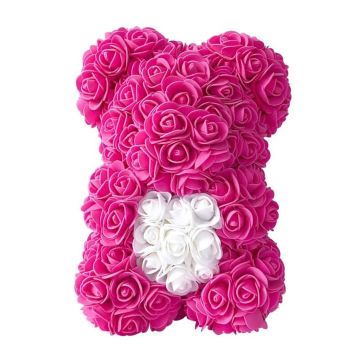 Rosenbear ca 25 cm pink/weiss