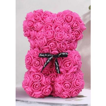 Rosebear approx. 25 cm pink with bow
