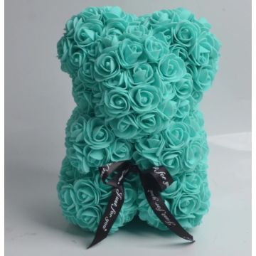 Rose beard approx. 25 cm turquoise with bow