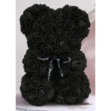 Rosenbear env. 25 cm noir avec noeud