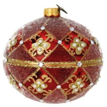 Glass art Christmas decoration ball 10cm
