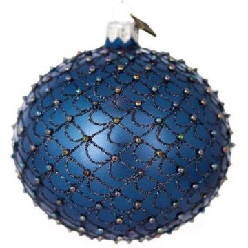 Glass art Christmas decoration ball 10cm