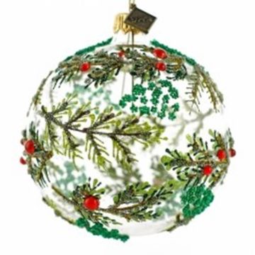 Glass art Christmas decoration ball 8cm