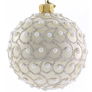 Glass art Christmas decoration ball 8cm