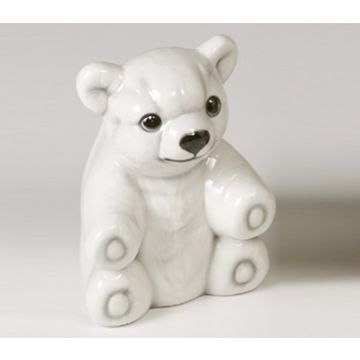Polar bear porcelain figurine WC brush holder approx. 30cm