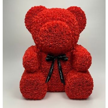 Rose bear XXL 70 cm red with bow