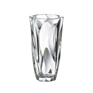 "Barley Twist" vase en cristal, 25,5cm, cristal de bohème, massif, Bohemia