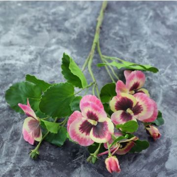 Artificial flower/branch pansy, 48cm like real