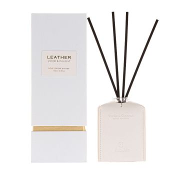 Diffuseur de parfum de luxe Vanille & Noix de coco 100ml Bouteille exclusive en cuir