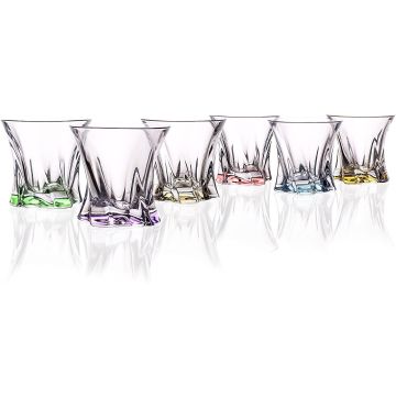 Exclusive water glasses "Cooper", Bohemian crystal, 6 pieces, 320ml