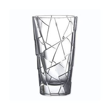"Crack" vase en cristal, 30.5cm, cristal de bohème, vase à fleurs, Bohemia