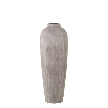 Keramikvase, 22x60cm, beige-braun