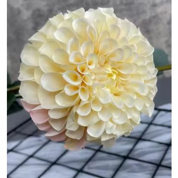 Kunstblume Dahlie creme-rosa ca.78cm wie echt