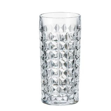 "Diamond" gin, long drink glass, Bohemian crystal, Bohemia, 260ml