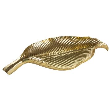 Bowl leaf/deco leaf in gold 39x18cm