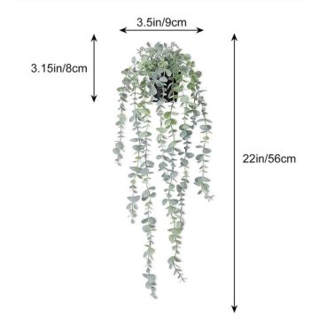 Eukalyptus grau hängend 56cm Kunstpflanze
