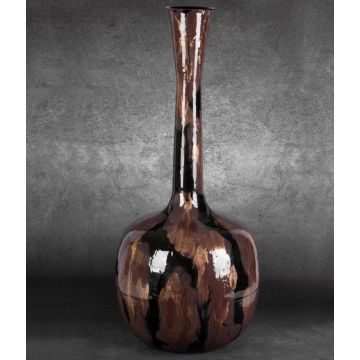 Vase, 40x91 cm, brown/black, decoration