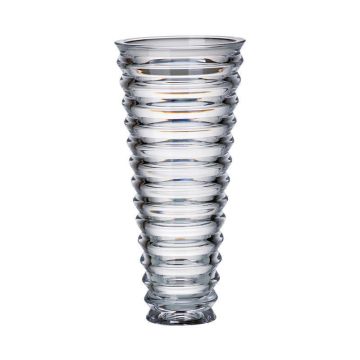 "Falco" vase en cristal, 35cm, cristal de bohème, massif, vase à fleurs, Bohemia