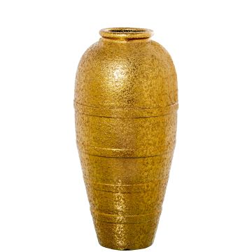 Keramikvase, 32x62cm, gold